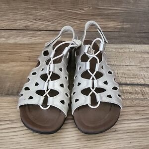 Abeo Bina Champagne Bio System Bungee Slingback Sandals Women Size 8 Adjustable